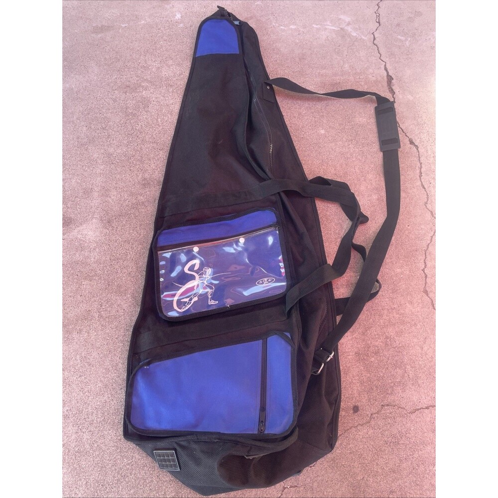 SG Fencing Bag 44" Black & Blue Shoulder Strap Front Zip Pocket Nylon